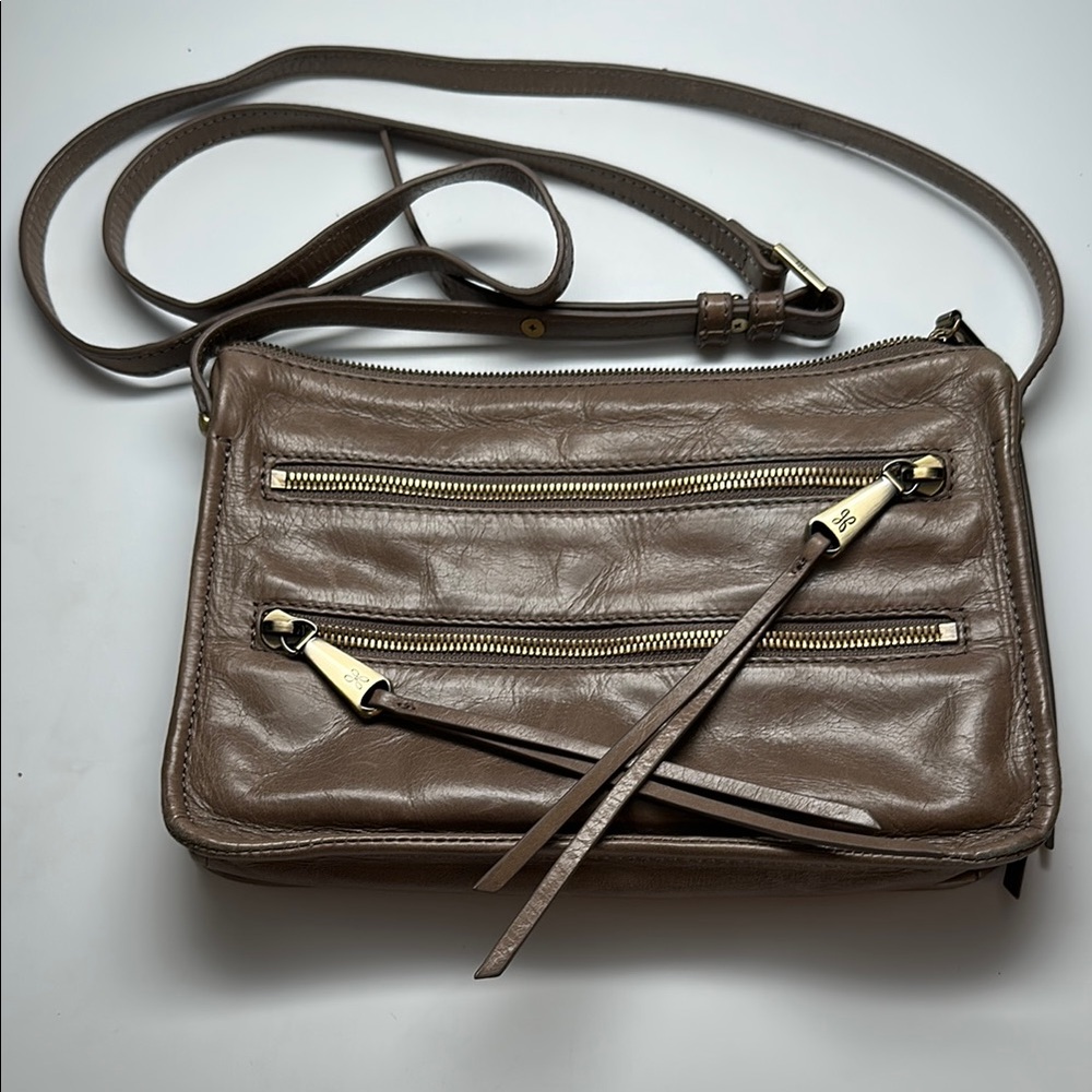 Hobo Brown Leather Crossbody Bag